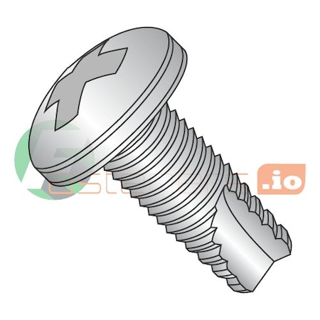 Thread Cutting Screw, #8-32 X 1/2 In, Stainless Steel Pan Head Phillips Drive, 5000 PK